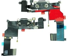 Oem Charging Connector Flex Cable iPhone 5S juodas