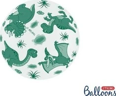 Party Deco Balionai Dinozaurai Party deko 30cm/6vnt. balti