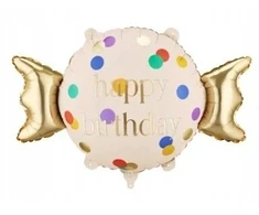 Party Deco PartyDeco Balon fol.Cukierek Happy B-day 61x37 mix 77737