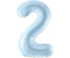 Party Deco Balionas folinis skaičius 2 melsvas 72cm