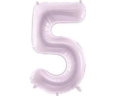 PartyDeco Folinis balionas skaičius 5, violetinis 72cm