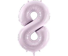 PartyDeco Folinis balionas skaičius 8, violetinis 72cm