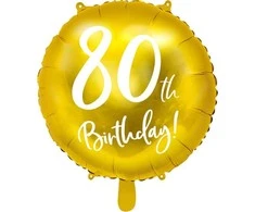 Party Deco Balionas folinis apvalus 80-as gimtadienis