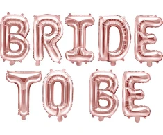 Party Deco Foliniai balionai "BRIDE TO BE" rausvi 340*35cm