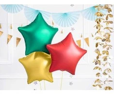 Party Deco Folinis balionas "Raudona žvaigždė" 48cm