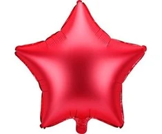 Party Deco Folinis balionas "Raudona žvaigždė" 48cm