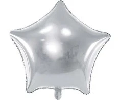 Party Deco Folinis balionas "Žvaigždė" 70cm sidabrinis