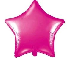 Party Deco Folinis balionas "Žvaigždė" 48cm tamsiai rožinis