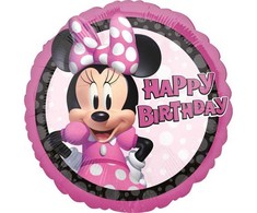 Party Deco Folinis balionas „Minnie Mouse“ su gimtadieniu, 46 cm
