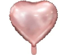 Party Deco PartyDeco Folinis balionas "Širdelė" 45cm rožinio aukso