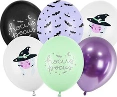 Party Deco Balionai raganos helovino vakarėliui 6 vnt 30 cm mix