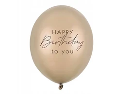 Party Deco PartyDeco Balony 30 Happy B-day Metallic Cold Gold A6 99463