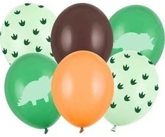 Party Deco Balionų rinkinys "Dino" 30cm 6 vnt
