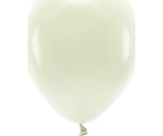Party Deco Eco balionai 10 vnt 30cm kreminiai