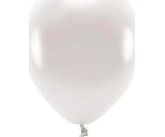 Party Deco Eco balionai 10 vnt 30cm blizgantys perlo spalvos