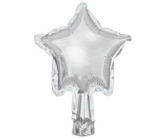 Party Deco Foliniai balionai "žvaigždė" 12cm 25 vnt sidabriniai