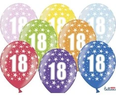 Party Deco Balionai 18-as gimtadienis 30cm stiprūs