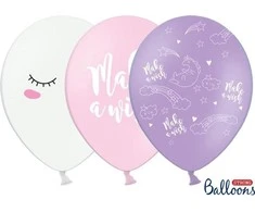 Party Deco Balionų rinkinys "Make wish" 30cm 6 vnt