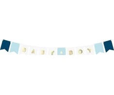 Party Deco Baner, Baby Boy, mix, 160 cm universalus