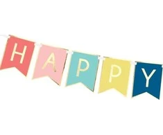 Girlianda Happy Birthday PartyDeco H15cm/1.75m