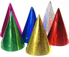 Party Deco Holografinės kepurėlės 16 cm 120 vnt.