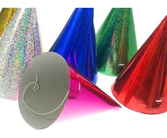 Party Deco Holografinės kepurėlės 16 cm 120 vnt.