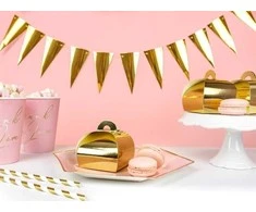 Party Deco Dovanų dėžutės auksinės 10 vnt 6*6*5,5cm