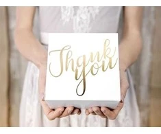 Party Deco Dėžutės pyragaičiui "Thank You" 10 vnt 14*8,5*14cm