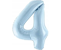 PartyDeco Balionas folinis skaičius 4 melsvas 72cm