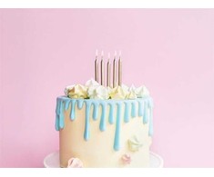 Party Deco Gimtadienio žvakutės auksinės 6 vnt 6cm