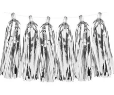 Party Deco Kutų girlianda PartyDeco 2m sidabro spalvos