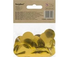 Party Deco Konfeti apvalūs auksiniai 15g