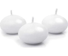 Party Deco Plaukiojančios žvakės, baltos matinės, 4 cm, 50 vnt. universalus