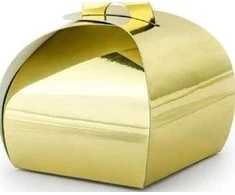 Party Deco Dovanų dėžutės auksinės 10 vnt 6*6*5,5cm