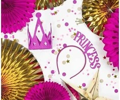 Party Deco Dekorai-rozetės PartyDeco Ø40-32-23cm/3vnt. aukso spalvos
