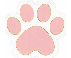 PartyDeco Party Deco Paw servetėlės 15,5x14,5cm 12vnt