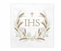 Party Deco Servetėlės PartyDeco IHS 33x33cm auksinė A12 27534