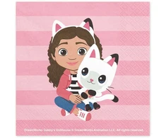 Party Deco PartyDeco Serwetki Koci Domek Gabi 33x33 mix A20 99265