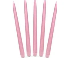 Party Deco Ilgos didelės žvakės 24cm 10vnt rožinės