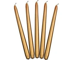 Boland Traciks Ilgos didelės žvakės 24cm 10vnt auksinės