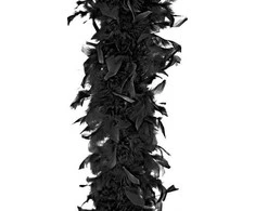 Party Deco Boa plunksnos juodos 180cm