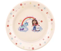 Party Deco PartyDeco Talerzyki Koci Domek Gabi mix 23cm A6 TPP104 99210