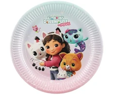 Party Deco PartyDeco Talerzyki Koci Domek Gabi mix 23cm A6 TPP103 99388