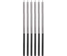 Party Deco ¦wieczki urodzinowe Platinum sidabrinė 14,5cm 6szt