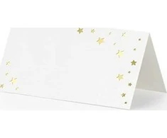 Party Deco Stalo kortelės su žvaigždutėmis 10 vnt