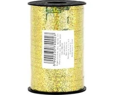 Party Deco Juostelė balionams auksinė holografinė 5mm/225m blizganti