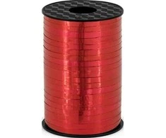 Party Deco Juostelė balionams raudona 5mm/225m blizganti