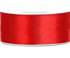 Party Deco Paperseal Satininė juostelė, 25mm/25m, raudona