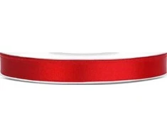Party Deco Juostelė satino 6mm/25m raudona
