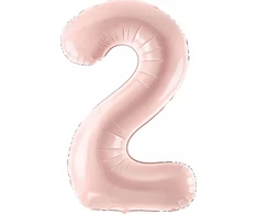 PartyDeco Balionas folinis skaičius 2 rausvas 72cm